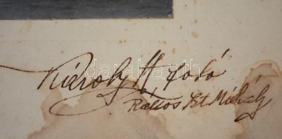 cca 1920-1940 Merczel Károly hentesüzlete, Rákosszentmihály, Károly H. fotó, kartonra ragasztva, 18x...