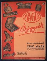 1938, 1943 Bp. V., Magus árjegyzék - Verő Miksa Vas és Háztartási Tömegcikkek Gyártása és Nagykereskedése, 32p + 2 db kisebb árjegyzék
