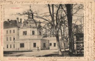 Stubnyafürdő, Stubnianske Teplice; Zöld tükör fürdő, kiadja Stransky Jakab / spa (kopott sarkak / worn corners)