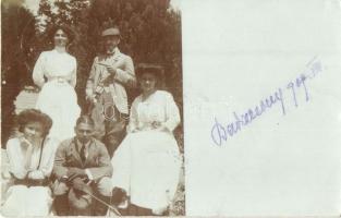 1909 Badacsony, társaság csoportképe, photo