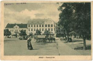 Arad, Ferenc tér, piac, Kerpel Izsó kiadása / square, market (EM)