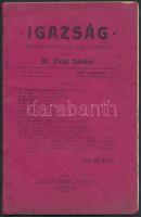 1905 Az Igazság politikai, irodalmi és jogi folyóirat II. évfolyamának 9. száma, 56p