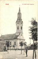 Arad, Szerb templom, Kerpel Izsó kiadása / Serbian Orthodox church (vágott / cut)