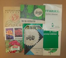 Kertészeti füzetek, rózsa fajtajegyzékek, kistraktor gépkönyve stb. összesen 8db füzet