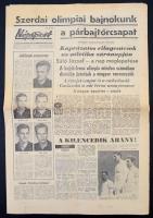 1964 A Népsport XX. évfolyamának 212. száma, címlapon a párbajtőr csapat olimpiai sikerével