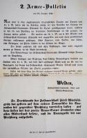 1848. december 18. 3. Armee-Bulletin Báró Ludwig von Welden császári és királyi táborszernagy német ...