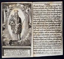 XVII-XVIII. század: 19 db különböző rézmetszetű szentkép és kegykép, közte színezettek is, Látványos...