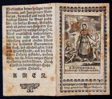 XVII-XVIII. század: 19 db különböző rézmetszetű szentkép és kegykép, közte színezettek is, Látványos...