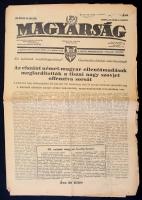 1944  Magyar Újság XXV. évfolyamának 232. száma, címlapon háborús hírekkel