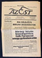 1936  Az Est XXVII. évfolyamának augusztus 183. száma, olimpiai hírekkel