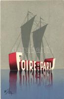 Foire de Paris / fair, advertisement postcard (ragasztónyom / gluemark)