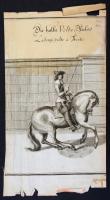 Abraham van Diepenbeck (1596-1675) 7 db lovaglást, lovaglóiskolát ábrázoló rézmetszet. William Caven...
