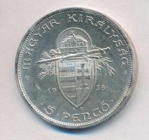1938. 5P Ag "Szent István" T:2 ph. 
Adamo P8.1