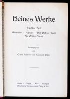 Heinrich Heine's Werke. 1-15. In 4 Band. Berlin, cca 1910. Bong&Co. Kissé kopott  aranyozot...