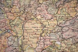 1906 A Magyar Korona országainak összerakható térképe, Szerk.: Schuller Fr., Nagyszeben, Neuzil kiad...