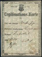 1860 Vas megye kétnyelvű igazolvány. / Identification card