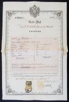 1856 Útlevél szottinai lakos részére. / Passport