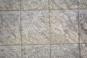 cca 1880 Mór és Zirc környéke, 1:75000, vászonra ragasztva, 39×53 cm / 
cca 1880 Map of Mór and Zir...