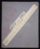 cca 1880 Mór és Zirc környéke, 1:75000, vászonra ragasztva, 39×53 cm / 
cca 1880 Map of Mór and Zir...