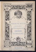 1911 Magyar Sz. Korona Országainak közigazgatási és közlekedési térképe, rajzolta Homolka József, Bu...