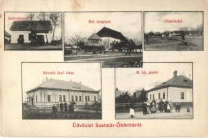 Ököritófülpös, Szatmárököritó; Szövetkezet, református templom, utca, Németh Jenő háza, M. kir. posta