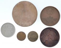 6db-os vegyes magyar emlékérem tétel, közte 1979. "A Magyar Tanácsköztársaság 60. évfordulója e...