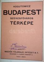 cca 1910 Kogutowicz Manó-Czakó István: Budapest Székesfőváros térképe, 1:25.000, Magyar Földrajzi In...