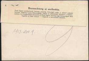 1913 Viktória Lujza porosz hercegnő és Ernő Ágost cumberlandi herceg esküvője 2 db korabeli sajtófot...