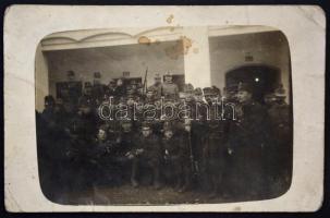cca 1910 Katonai csoportkép, Fotólap / Photo card