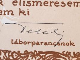1933 Jamboree oklevél Teleki Pál saját kezű aláírásával