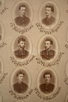 1875 A Bécsújhelyi katonai akadémia nagyméretű tablója a hallgatók neveivel. / 1875 Large photo of t...