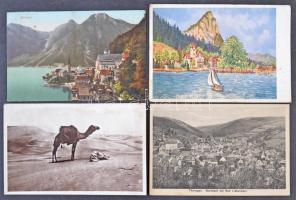 222 db RÉGI külföldi városképes képeslap, néhány fotó és litho lap, vegyes minőség / 222 pre-1945 European townview postcards, some photos and litho cards, mixed quality