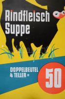 cca 1930-1940 Knorr Rindfleisch Suppe, Binder kisplakát, törésnyomokkal, 34x24 cm