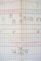 cca 1917 Az Umetici erdei vasút haladási grafikonja, MÁV, a címoldal leszakadt, de egyébként jó álla...