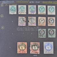 Monarchiabeli és későbbi illetékbélyegek, közte sok csehszlovák, fotóalbumba ragasztva (kb. Mi EUR 2...