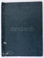 cca XIX század Japán nyelvű kézirat, 4 db színes, vegyes technikájú illusztrációval, papírkötésben, ...