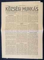 1918 A Községi Munkás, a községi munkások és alkalmazottak érdekeit védő lap II. évfolyamának 5. száma