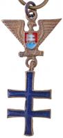 Szlovákia 1939-1945. "Háborús Győzelmi Kereszt" zománcozott kitüntetés miniatűr, kék zomán...