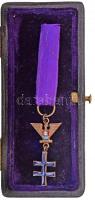 Szlovákia 1939-1945. "Háborús Győzelmi Kereszt" zománcozott kitüntetés miniatűr, kék zomán...