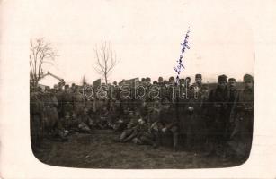 1917 K.u.K. katonák csoportképe / WWI K.u.K. military, soldiers group photo