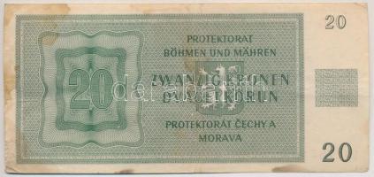 Német 3. Birodalom / Cseh-Morva Protekorátus 1944. 20K T:III- fo.
German Third Reich / Protectorate...