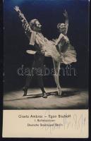 Egon Bischoff balettművész aláírása fotón