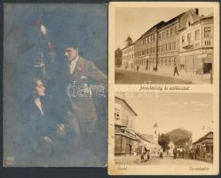 23 db RÉGI magyar és külföldi városképes és motívumlapok / 23 pre-1945 Hungarian and Worldwide town-...