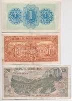 Vegyes: Ausztria / Szövetséges megszállás 1944. 50gr + 1Sch + 1967 (1968). 20Sch T:II--III-
Mixed: ...