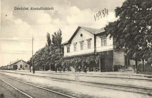 Almásfüzítő, vasútállomás, Drotleff Jos. kiadása
