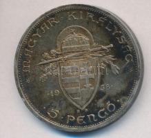 1938. 5P Ag "Szent István" T:2 patina
Adamo P8.1