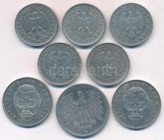 NSZK 1960-1990. 1M (5xklf) + 2M (2xklf) + 5M T:2,2-
FRG 1960-1990. 1 Mark (5xdiff) + 2 Mark (2xdiff...