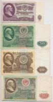 Szovjetunió 1961. 25R + 50R + 100R + 1991. 50R + 100R + 200R + 500R T:III Soviet Union 1961. 25 Rubles + 50 Rubles + 100 Rubles + 1991. 50 Rubles + 100 Rubles + 200 Rubles + 500 Rubles C:F