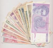 30db-os vegyes külföldi bankjegy tétel, közte Bulgária, Csehszlovákia, Jugoszlávia, Szovjetunió T:II...