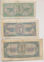 Szovjetunió 1937. 1Ch + 1938. 3R + 5R T:III
Soviet Union 1937. 1 Chervonetz + 1938. 3 Rubles + 5 Ru...